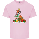 A Christmas Boxer Dog Xmas Kids T-Shirt Childrens Light Pink