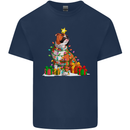 A Christmas Boxer Dog Xmas Kids T-Shirt Childrens Navy Blue