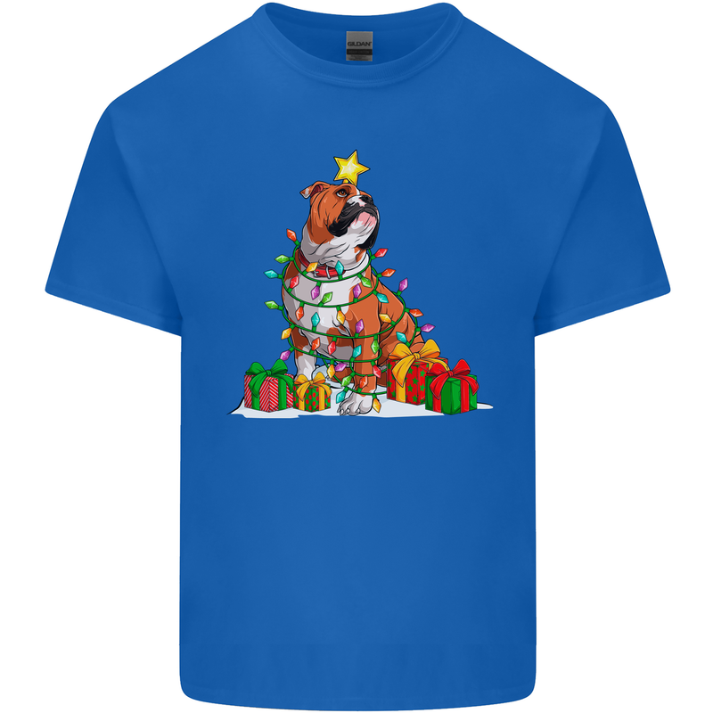 A Christmas Boxer Dog Xmas Kids T-Shirt Childrens Royal Blue