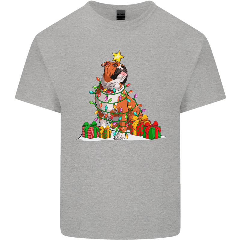 A Christmas Boxer Dog Xmas Kids T-Shirt Childrens Sports Grey