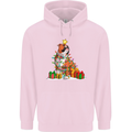 A Christmas Boxer Dog Xmas Mens 80% Cotton Hoodie Light Pink