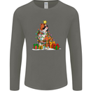 A Christmas Boxer Dog Xmas Mens Long Sleeve T-Shirt Charcoal