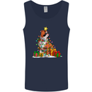 A Christmas Boxer Dog Xmas Mens Vest Tank Top Navy Blue