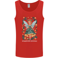 A Christmas Fairy Sparkling Holiday Xmas Mens Vest Tank Top Red