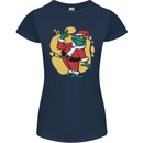 A Christmas Frog Dressed as Santa Claus Womens Petite Cut T-Shirt