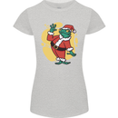 A Christmas Frog Dressed as Santa Claus Womens Petite Cut T-Shirt