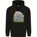 A Christmas Rhino With Santa Xmas Childrens Kids Hoodie Black