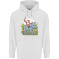 A Christmas Rhino With Santa Xmas Childrens Kids Hoodie White