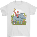 A Christmas Rhino With Santa Xmas Mens T-Shirt 100% Cotton White
