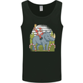 A Christmas Rhino With Santa Xmas Mens Vest Tank Top Black