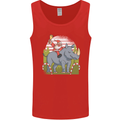 A Christmas Rhino With Santa Xmas Mens Vest Tank Top Red