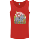 A Christmas Rhino With Santa Xmas Mens Vest Tank Top Red