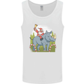 A Christmas Rhino With Santa Xmas Mens Vest Tank Top White