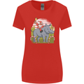 A Christmas Rhino With Santa Xmas Womens Wider Cut T-Shirt Red