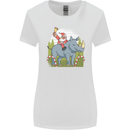A Christmas Rhino With Santa Xmas Womens Wider Cut T-Shirt White