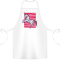 A Christmas Unicorn in Xmas Fairy Lights Cotton Apron 100% Organic White