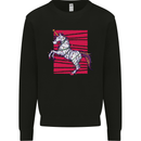 A Christmas Unicorn in Xmas Fairy Lights Mens Sweatshirt Jumper Black