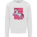 A Christmas Unicorn in Xmas Fairy Lights Mens Sweatshirt Jumper White