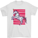 A Christmas Unicorn in Xmas Fairy Lights Mens T-Shirt 100% Cotton White