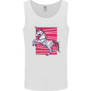 A Christmas Unicorn in Xmas Fairy Lights Mens Vest Tank Top White