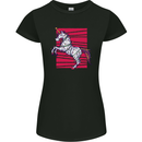 A Christmas Unicorn in Xmas Fairy Lights Womens Petite Cut T-Shirt Black