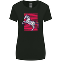 A Christmas Unicorn in Xmas Fairy Lights Womens Wider Cut T-Shirt Black