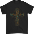 A Circuit Board Cross Gothic Goth Techy Mens T-Shirt 100% Cotton Black