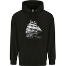 A Classic Sailing Ship Sailor Captain Navy Childrens Kids Hoodie Black