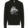 A Classic Sailing Ship Sailor Captain Navy Mens Sweatshirt Jumper Black