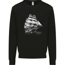 A Classic Sailing Ship Sailor Captain Navy Mens Sweatshirt Jumper Black