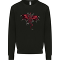 A Climbing Dragon Fantasy Mens Sweatshirt Jumper Black
