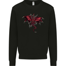A Climbing Dragon Fantasy Mens Sweatshirt Jumper Black