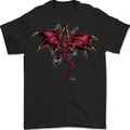 A Climbing Dragon Fantasy Mens T-Shirt 100% Cotton BLACK