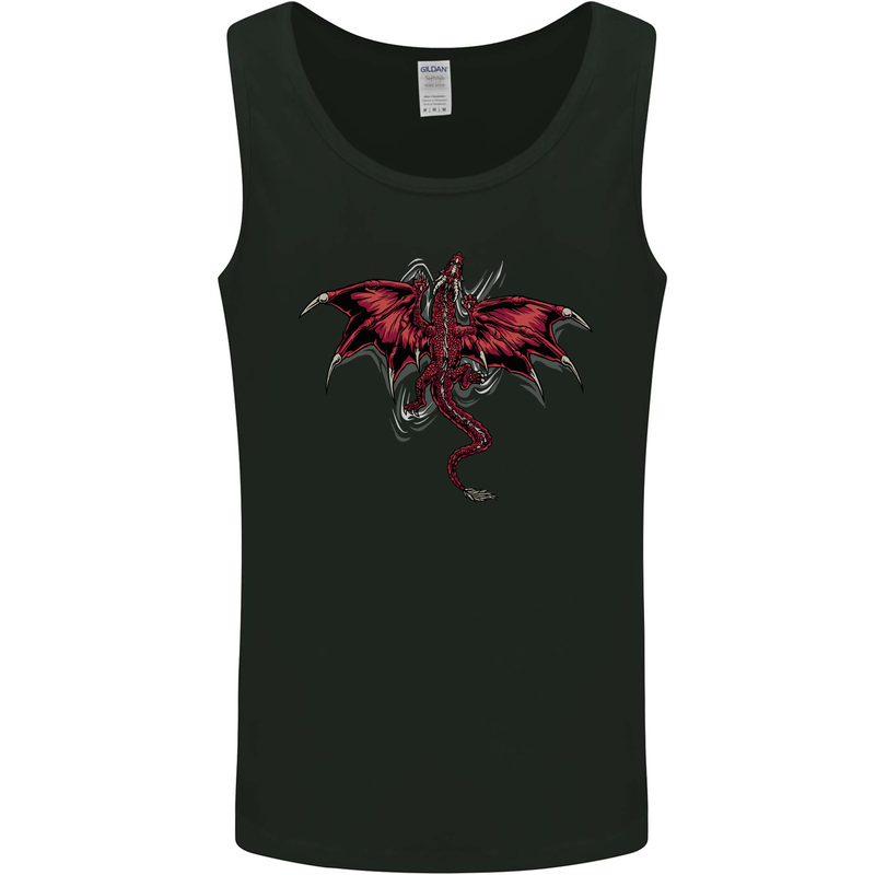 A Climbing Dragon Fantasy Mens Vest Tank Top Black