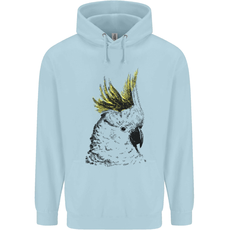 A Cockatoo Bird Childrens Kids Hoodie Light Blue