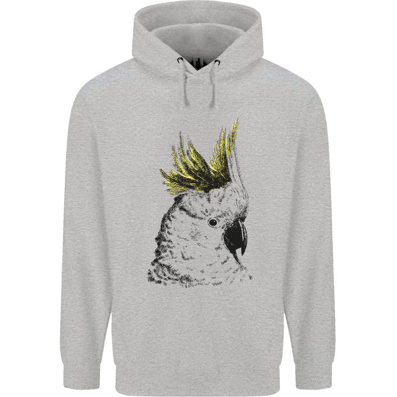 A Cockatoo Bird Childrens Kids Hoodie Sports Grey