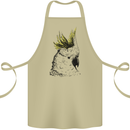A Cockatoo Bird Cotton Apron 100% Organic Khaki