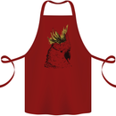 A Cockatoo Bird Cotton Apron 100% Organic Maroon