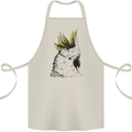 A Cockatoo Bird Cotton Apron 100% Organic Natural