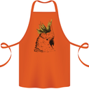 A Cockatoo Bird Cotton Apron 100% Organic Orange
