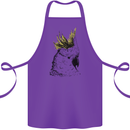A Cockatoo Bird Cotton Apron 100% Organic Purple