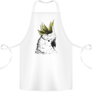 A Cockatoo Bird Cotton Apron 100% Organic White