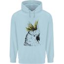 A Cockatoo Bird Mens 80% Cotton Hoodie Light Blue