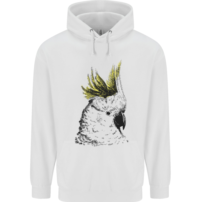 A Cockatoo Bird Mens 80% Cotton Hoodie White
