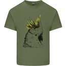 A Cockatoo Bird Mens Cotton T-Shirt Tee Top Military Green