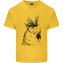 A Cockatoo Bird Mens Cotton T-Shirt Tee Top Yellow