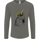 A Cockatoo Bird Mens Long Sleeve T-Shirt Charcoal