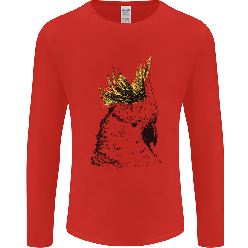 A Cockatoo Bird Mens Long Sleeve T-Shirt Red