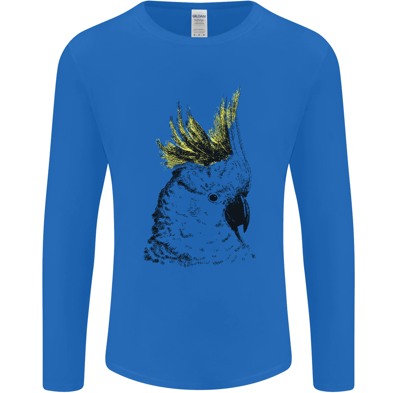 A Cockatoo Bird Mens Long Sleeve T-Shirt Royal Blue