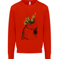 A Cockatoo Bird Mens Sweatshirt Jumper Bright Red